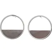 Silver Bar Ellips korvakorut luonnonkivellä 20 mm 4426