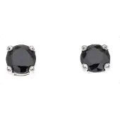Silver Bar zirkoniakorvakorut 4 mm musta 3458