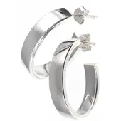 Silver Bar Oval puolikorvarenkaat 23 mm 778
