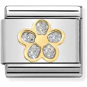 Nomination Composable Classic Link Flower with Glitter 030220 06