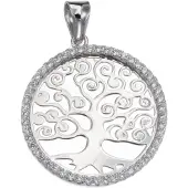 Silver Bar Elämän puu zirkonia riipus 24 mm 7260