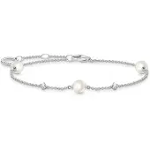 Thomas Sabo Bracelet Pearls And White Stones - Silver - ONE SIZE