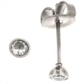 Silver Bar 8164 3mm titaanikorvakorut