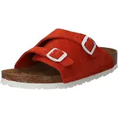 Birkenstock for woman. 1024067 Oiled Leather Milano Big Buckle Leather Sandals (Narrow Fit) brown (39), Flat, Casual