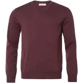 Chevalier Aston V-Neck Merino Pullover Men Wine Red 2XL