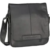 The Chesterfield Brand Wax Pull Up Crossbody-laukku Nahka 29 cm Musta
