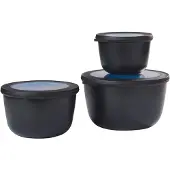 Mepal Skålesæt Cirqula Høj 3 - Black - ONE SIZE