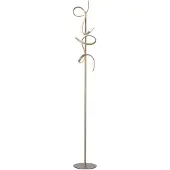 Leuchtendirekt Led lattiavalaisin Curls, himmennettävä, Pronssi/messinki, Olohuone/ruokailutila, Alumiini, Moderni