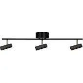 Globen Lighting Hubble 3 Long -plafondi Musta-messinki