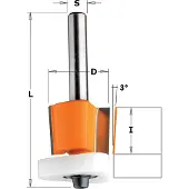 Cmt Kopiojyrsin ; S=8 mm; D=19 mm; laakereilla
