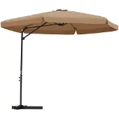 vidaXL Aurinkovarjo terästanko 300 cm harmaanruskea