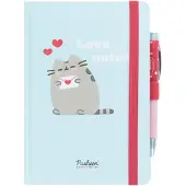 Pusheen - Muistilehtiö + taskulamppukynä Purrfect Love -kokoelmasta