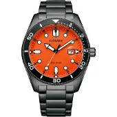 Citizen Marine Eco-Drive 3 Hands Black PVD AW1765-88X