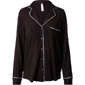 Lindex Pyjama Shirt In Soft Jersey - Black - S
