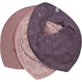 Pippi Bandana Bib Girl -Aop (3-Pack) - Pink - ONE SIZE