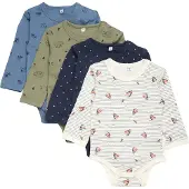 Pippi Baby Body Ls Ao-Printed (4-Pack) - Multi/patterned - 86