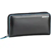 Piquadro Blue Square Lompakko Nahka 19 cm Musta