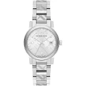 Burberry BU9144 Silver Check leimattu Dial Naisten katsella