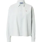 Ralph Lauren Cropped Boxy Chambray Shirt - Blue - XL