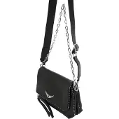 Zadig & Voltaire Rocky Grained Leather Studs - Black - ONE SIZE