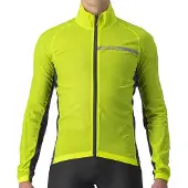 Castelli Squadra Stretch Long Sleeve Jacket Yellow Grey, Size S