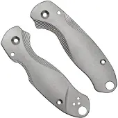 Flytanium Lotus Titanium Scales for Spyderco Para 3, Stonewash