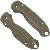 Flytanium Spyderco Para 3 Scales, Lotus Green Canvas Micarta