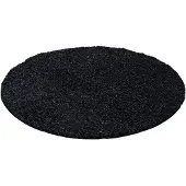 Adana Carpets Shaggy matto Antrazit 120x120 cm