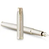Parker IM Monochrome Champagne -mustekynä, medium kärki, sininen muste