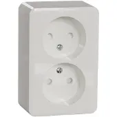 Schneider ELECTRIC EXXACT PINTA 2-PISTORASIA MAADOITTAMATON IP21 JOUSILIITOS VALKOINEN (WDE015591)