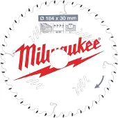 Milwaukee Katkaisuterä puulle 4932471298; 184x30x2,1 mm; Z40; 10°