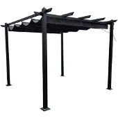 Green Land pergola 3x3m, musta/harmaa