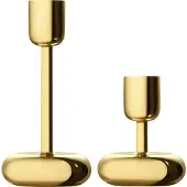 Iittala Nappula kynttilänjalka, 2 kpl, messinki
