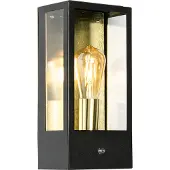 QAZQA Ulkoseinävalaisin musta kullalla hämäräanturilla - Rotterdam
