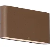 QAZQA Moderni ulkoseinavalaisin ruosteenruskea 17,5 cm sis. LED IP65 - Batt