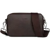 Aarni Crossbody Bag -olkalaukku, tummanruskea, hopea vetoketju