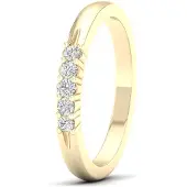 Lykken Elegance kultainen rivi timanttisormus 0,14 ct-165