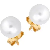 Lykken Pearls kultaiset tappikorvakorut helmi 6,5 mm