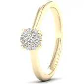 Lykken Elegance kultainen timanttisormus halo 0,12 ct-165