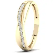 Lykken Elegance crossover kultainen timanttisormus 0,07 ct-175