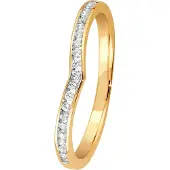 Lykken Elegance kultainen timanttisormus chevron 0,10 ct-190