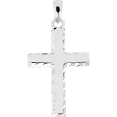 Lykken Crosses ristiriipus valkokulta / rippiristi 21 x 13 mm