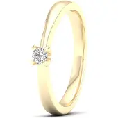 Lykken Elegance kultainen yksikivinen timanttisormus 0,10 ct-170