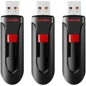 SanDisk Cruzer Glide USB 2.0 32 Gt -muistitikku, 3-pack