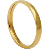 Lykken Trend kullanvärinen puolipyöreä sileä terässormus 2,5 mm-52