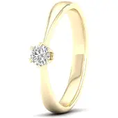 Lykken Elegance kultainen timanttisormus solitaire 0,15 ct-185