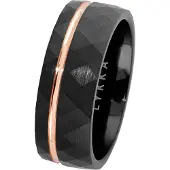 Lykken Strong kaksivärinen musta tungsten sormus 8 mm-20.6