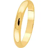 Lykken Exclusive kultainen puolipyöreä kihlasormus sileä 3,3 mm-200