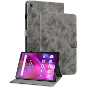 SKALO Lenovo Tab M7 (Gen 3) Cute Tiger PU-nahkainen Lompakkokotelo - Harmaa
