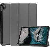 SKALO Nokia T20 Trifold Suojakotelo - Harmaa